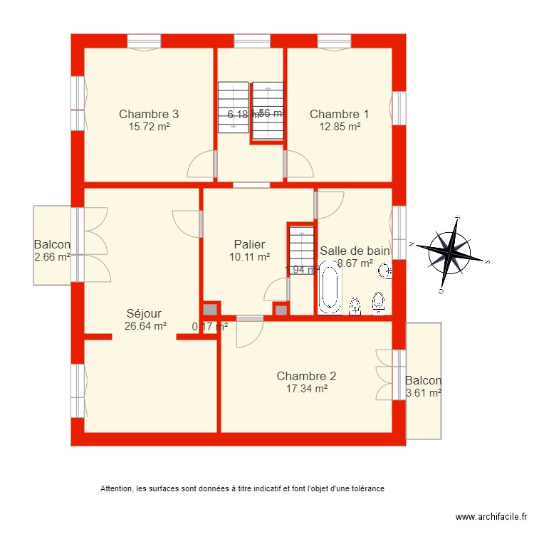 BI 6142 étage non côté. Plan de 0 pièce et 0 m2