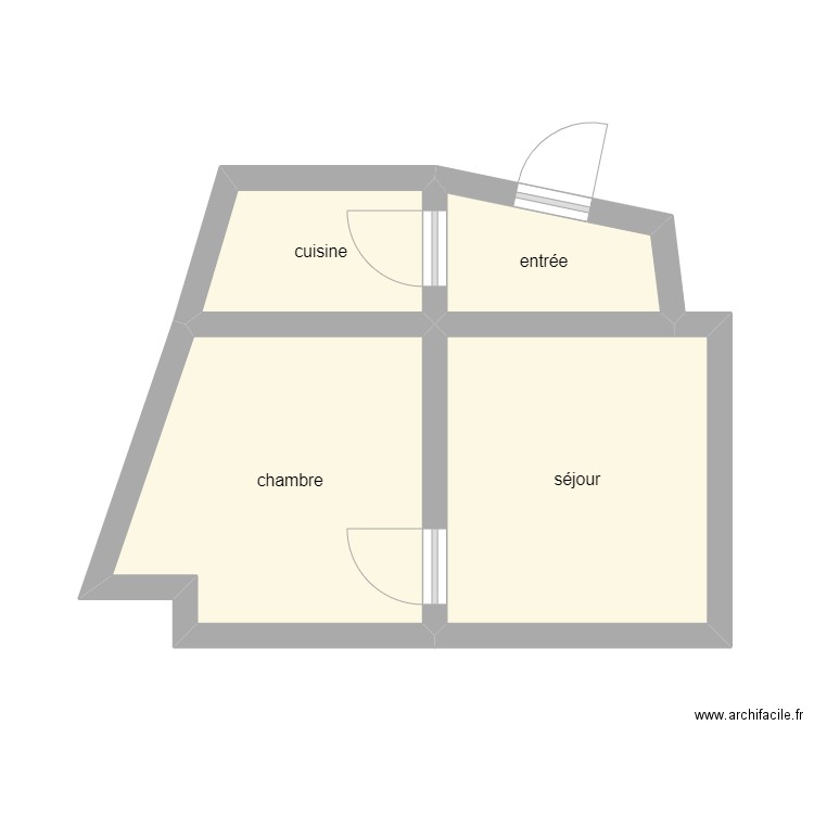 plan gentilly. Plan de 4 pièces et 22 m2