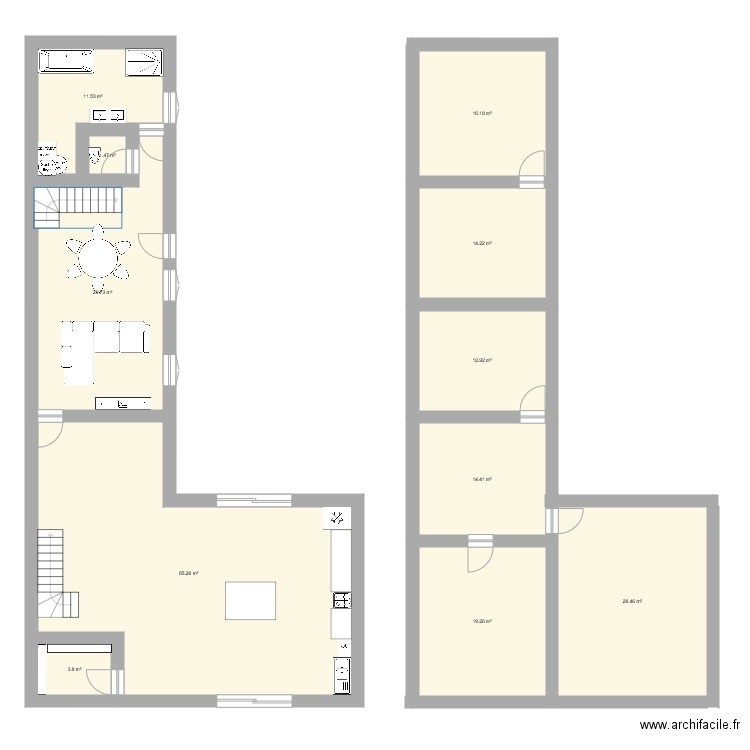 maison. Plan de 0 pièce et 0 m2