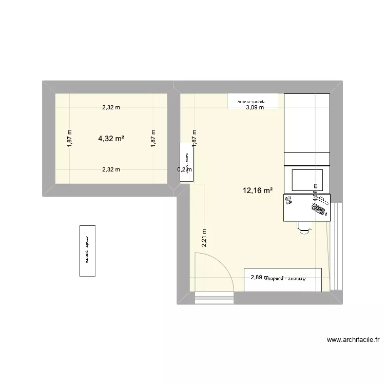 Chambre ANNA. Plan de Chambre ANNA. Plan de