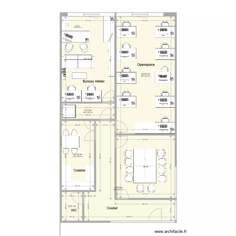Bureaux Scionzier v1. Plan de 