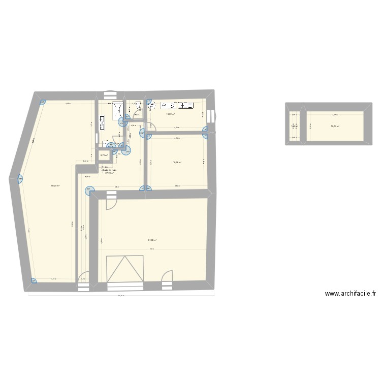 OK  DIMENTION. Plan de 8 pièces et 183 m2