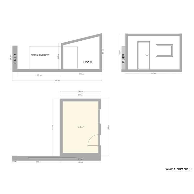 PIGOURIER LOCAL ET PORTAIL. Plan de 0 pièce et 0 m2
