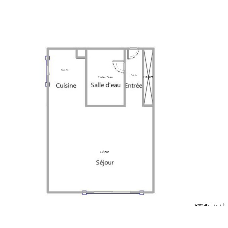 FAURE. Plan de 4 pièces et 175 m2