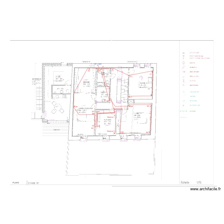 Plan de position elec N1. Plan de 0 pièce et 0 m2