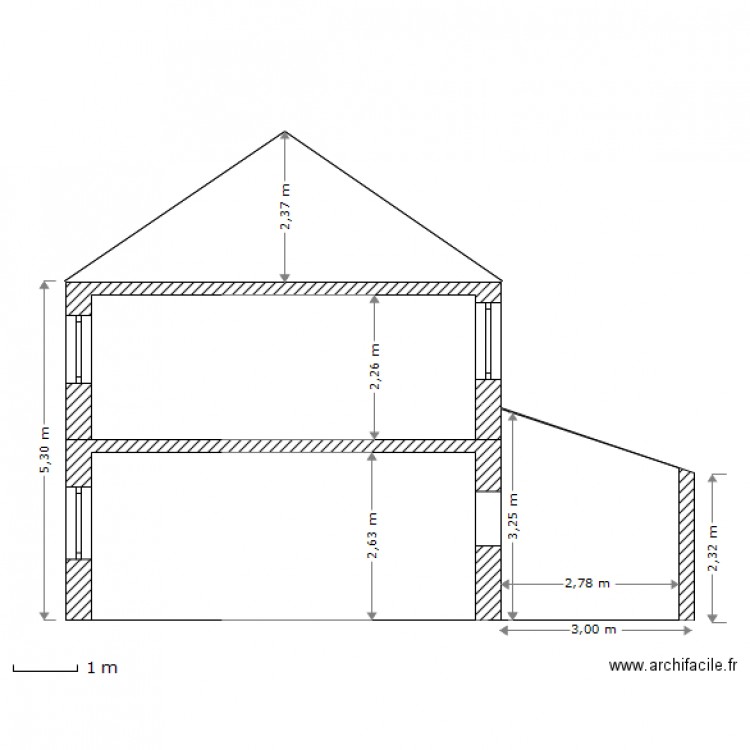 SART DAMES AVELINES - Coupe verticale-. Plan de 0 pièce et 0 m2