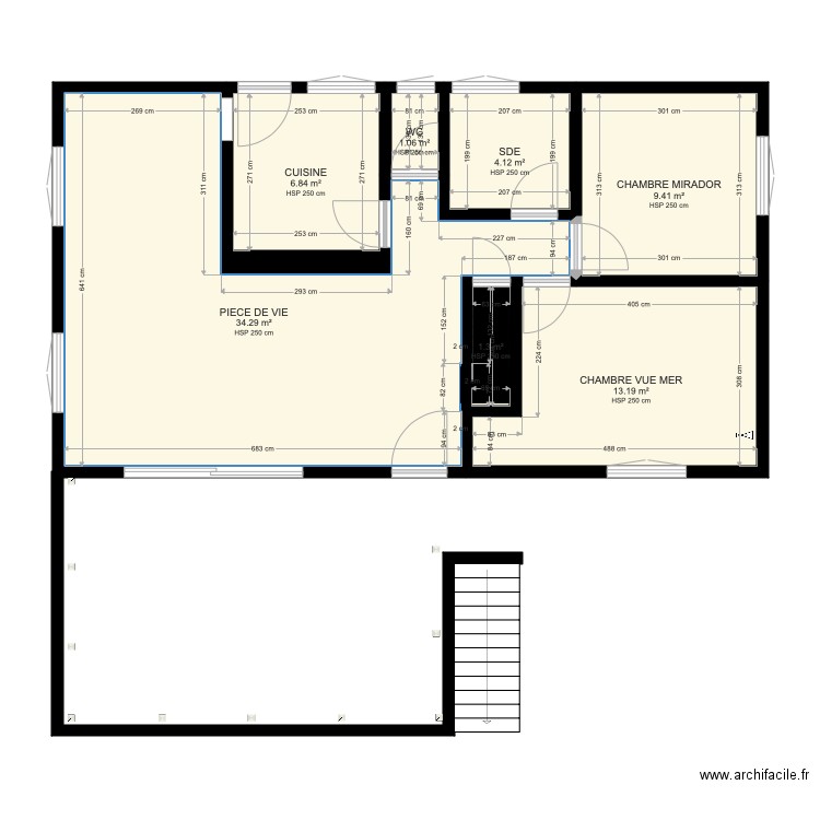 RDC. Plan de 0 pièce et 0 m2