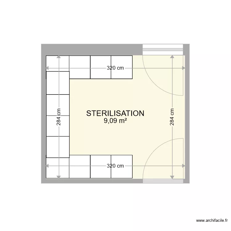 So Clinic St&eacute;rilisation. Plan de 