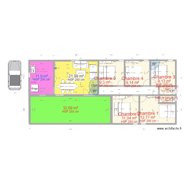 mathieu 1. Plan de 10 pièces et 121 m2