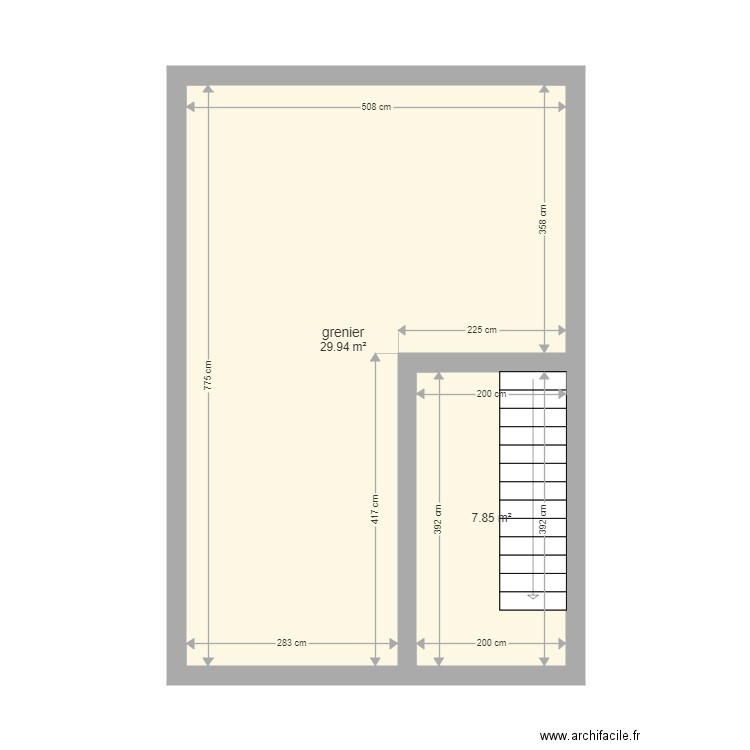 grenier abras137. Plan de 0 pièce et 0 m2