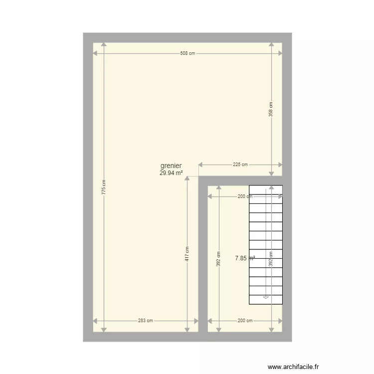 grenier abras137. Plan de 