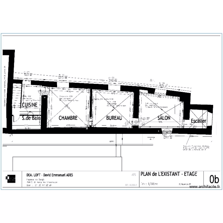 St R&eacute;my Etage Projet. Plan de 