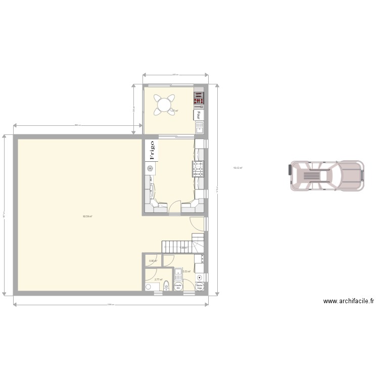 projet cuisine . Plan de 0 pièce et 0 m2