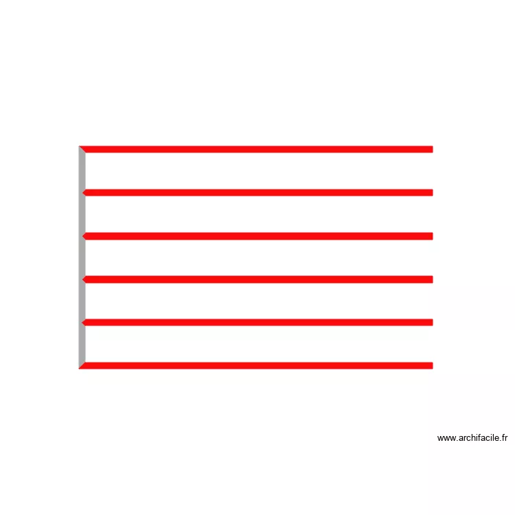 Poutres IPN Chambres. Plan de 