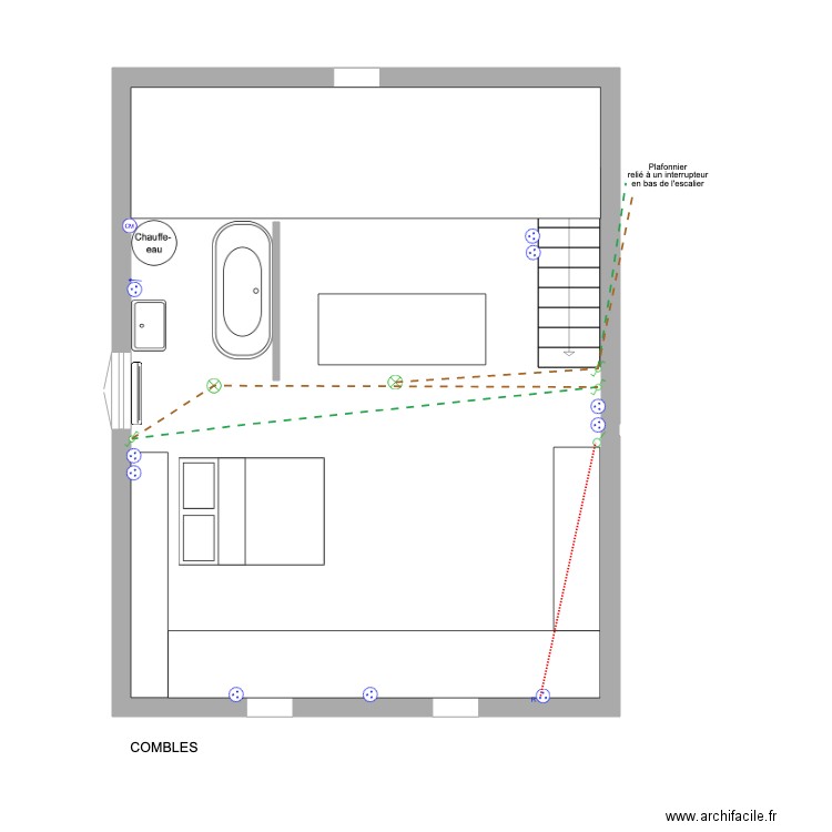 Electricité Haut. Plan de 0 pièce et 0 m2