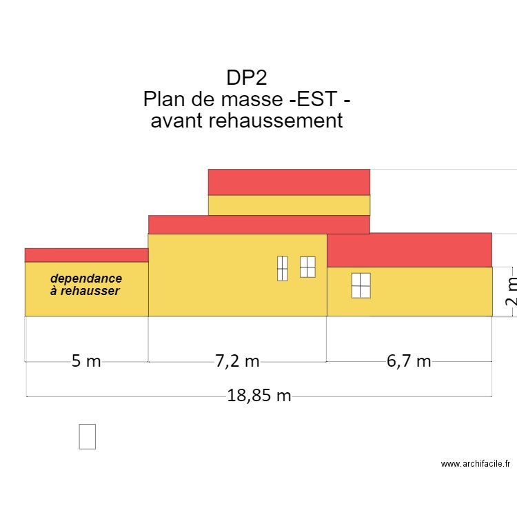 plan de masse -est- dependance à rehausser avant. Plan de 0 pièce et 0 m2