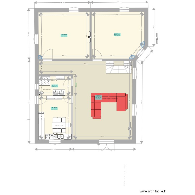 demna3. Plan de 5 pièces et 129 m2