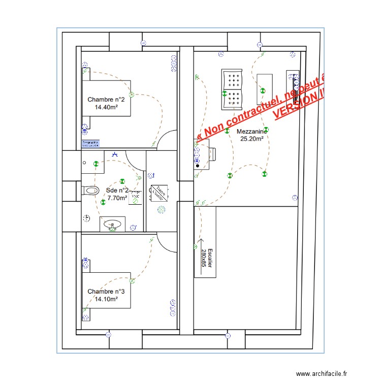 Bruandet étage. Plan de 0 pièce et 0 m2