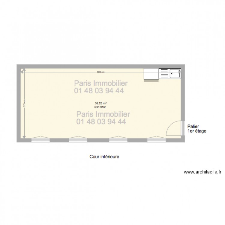 39 FSM 1ER ETAGE DROITE. Plan de 0 pièce et 0 m2