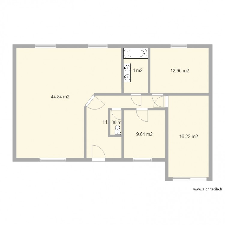 correes. Plan de 0 pièce et 0 m2