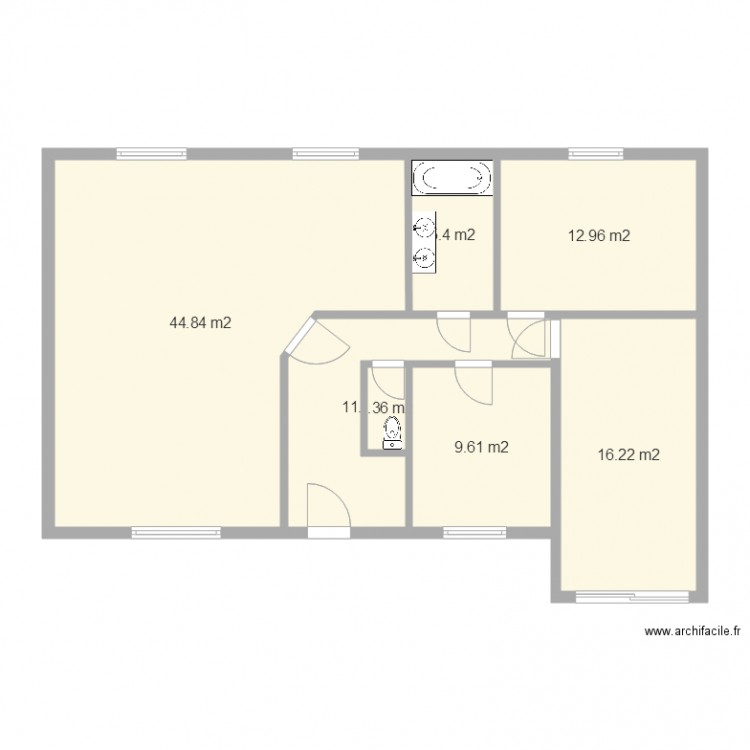 correes. Plan de 0 pièce et 0 m2