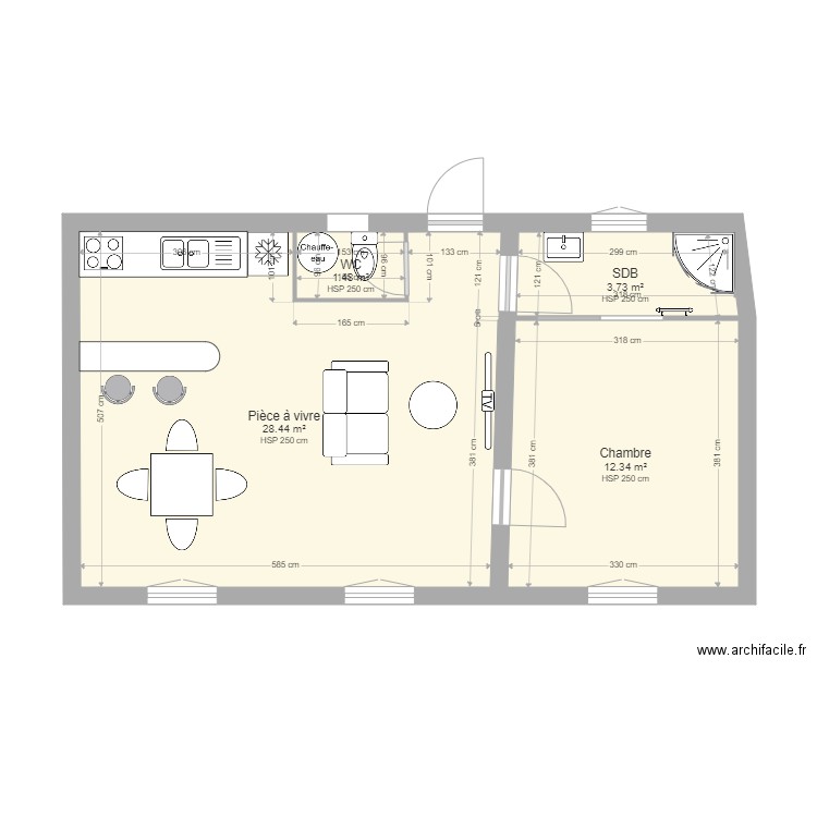 REAL 1e Cour SC2 CLASSIQUE. Plan de 0 pièce et 0 m2