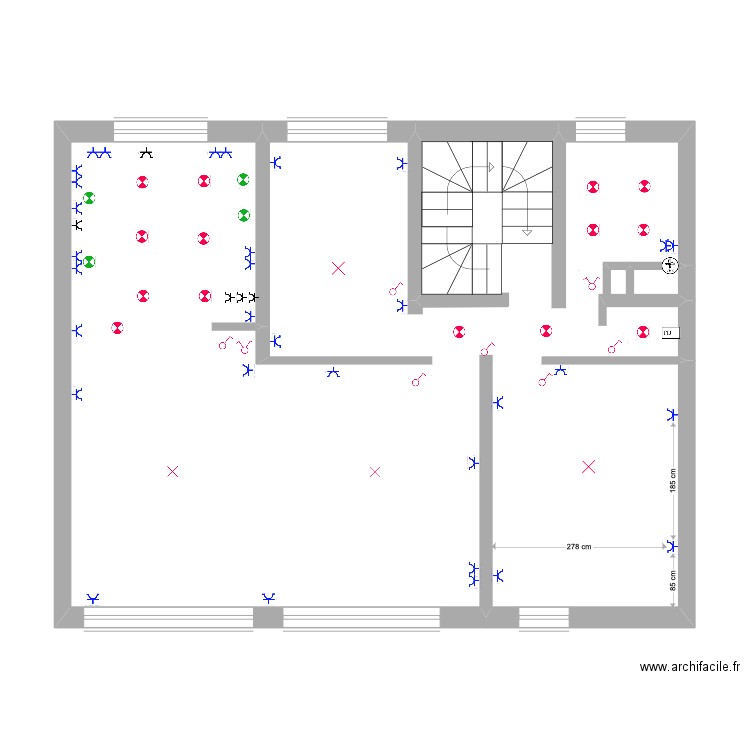 1er 2 ème étage Théodore électricité. Plan de 0 pièce et 0 m2