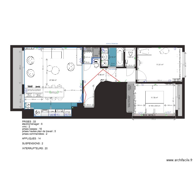 projet philippe auguste PLAN ELECTRIQUE V2. Plan de 0 pièce et 0 m2