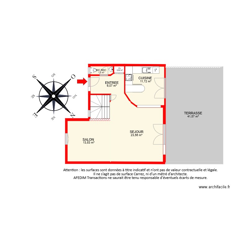 BI 7712 RDC. Plan de 0 pièce et 0 m2