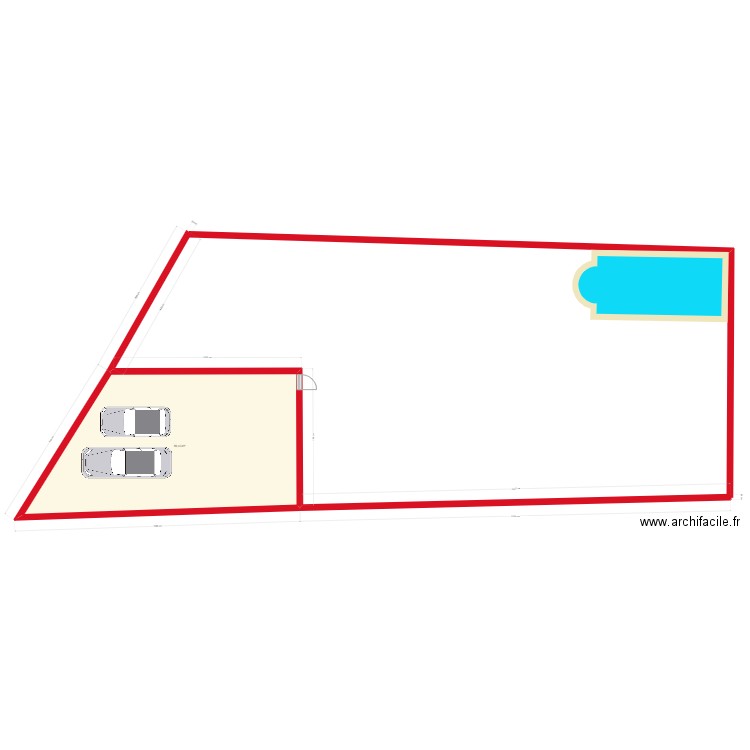 plano 2. Plan de 1 pièce et 89 m2