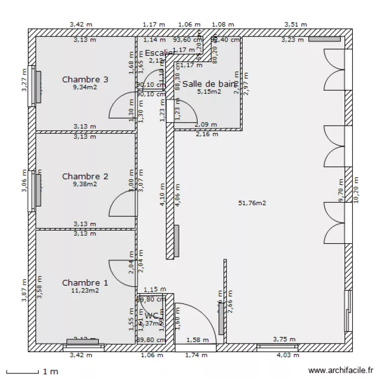 Maison. Plan de 