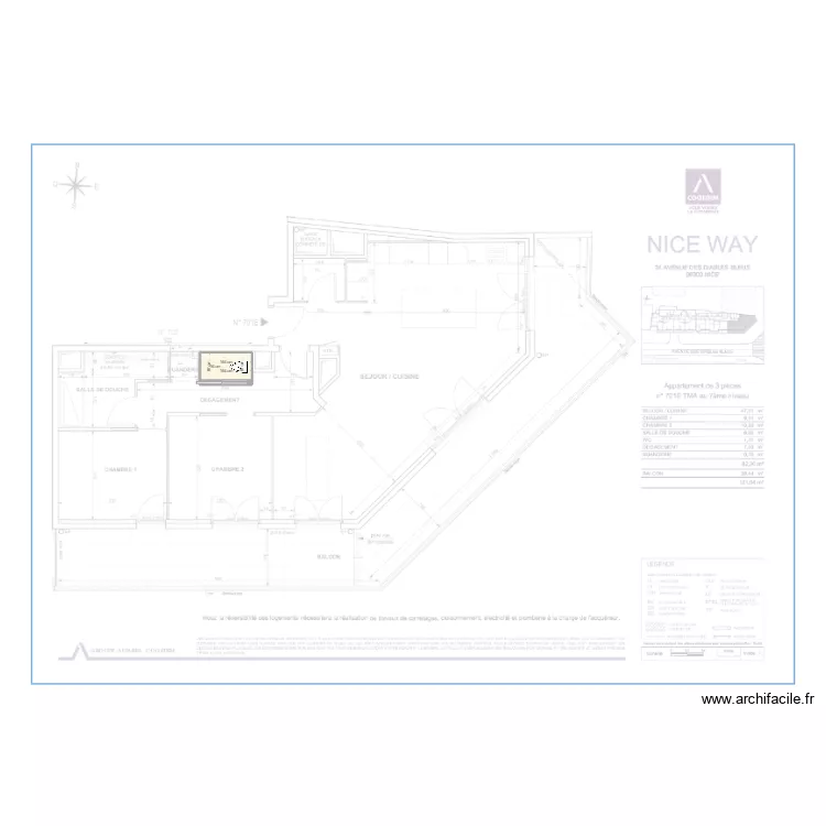am&eacute;nagement WC. Plan de 