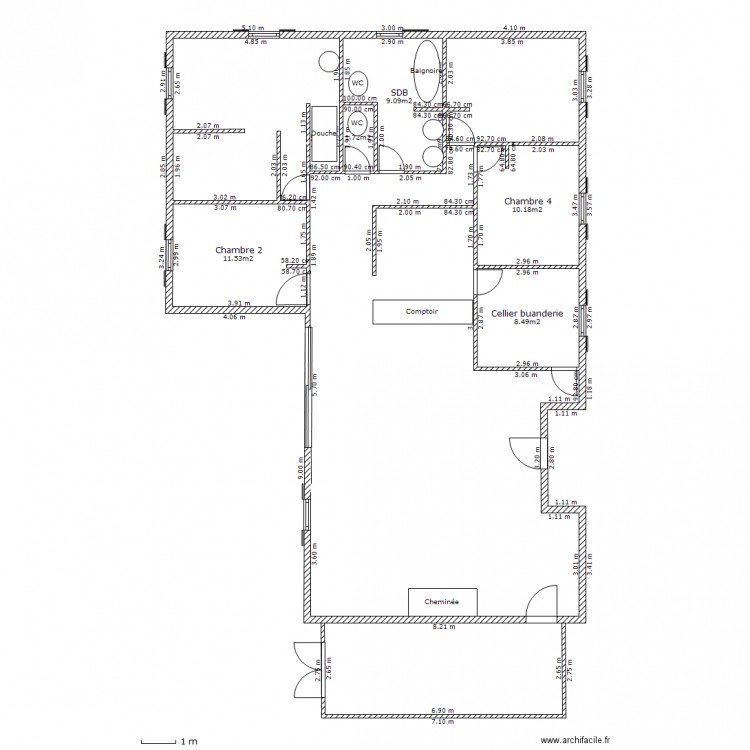 PROJET CHALET1. Plan de 0 pièce et 0 m2