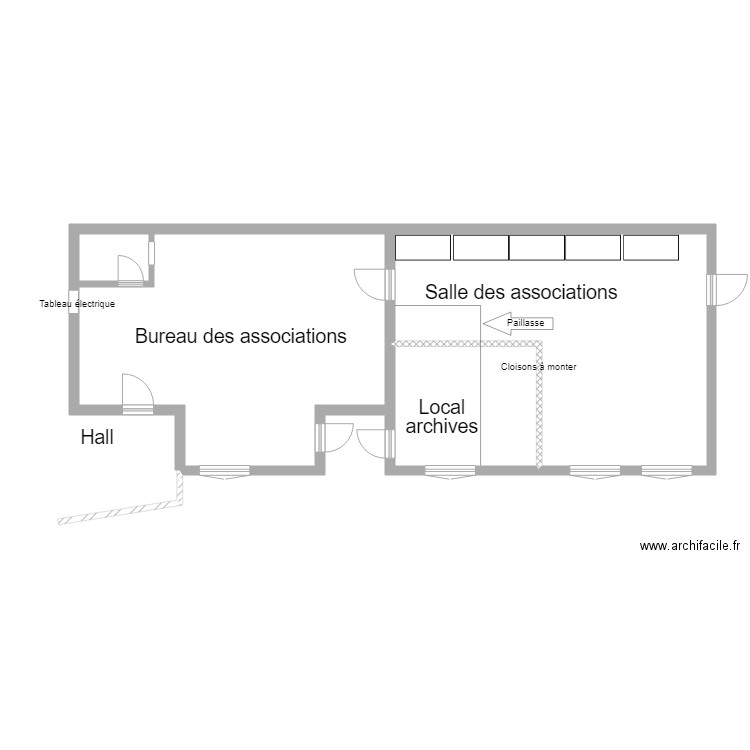 Salle des associations Archives. Plan de 0 pièce et 0 m2