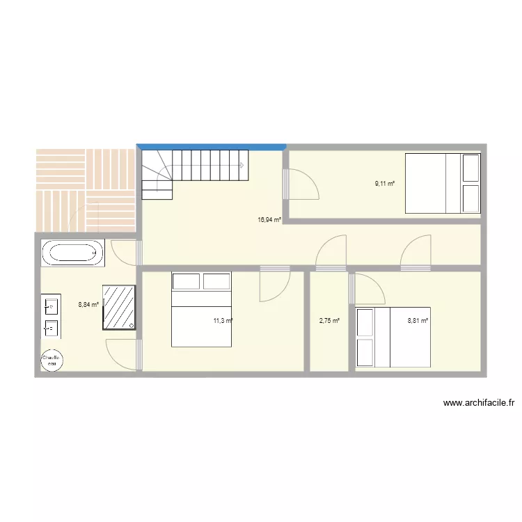 maison plut&ocirc;t bien. Plan de 