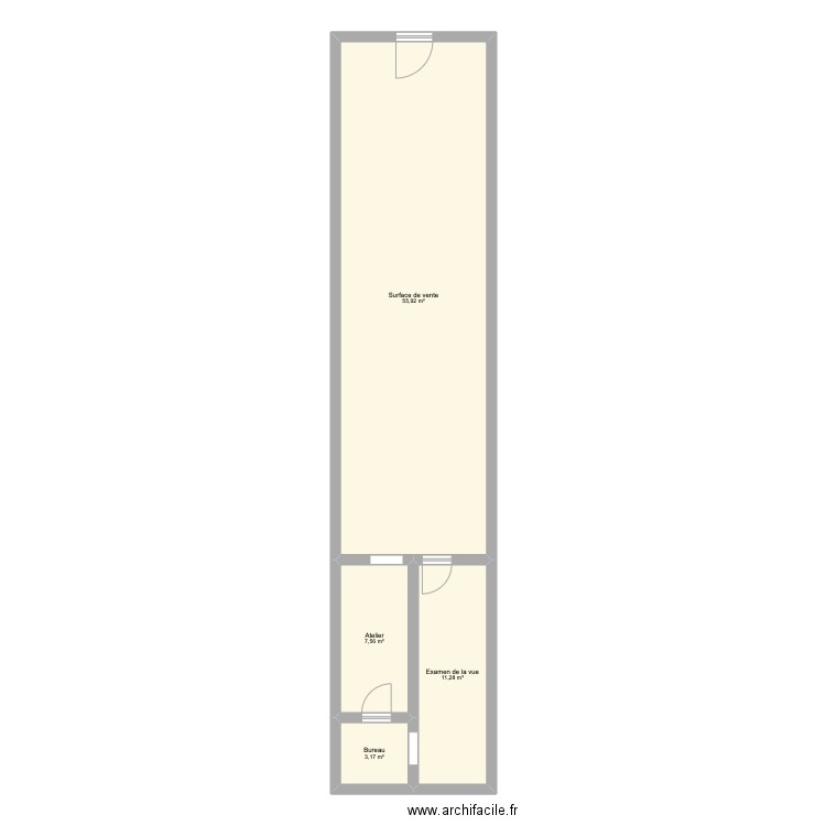 Magasin. Plan de 0 pièce et 0 m2