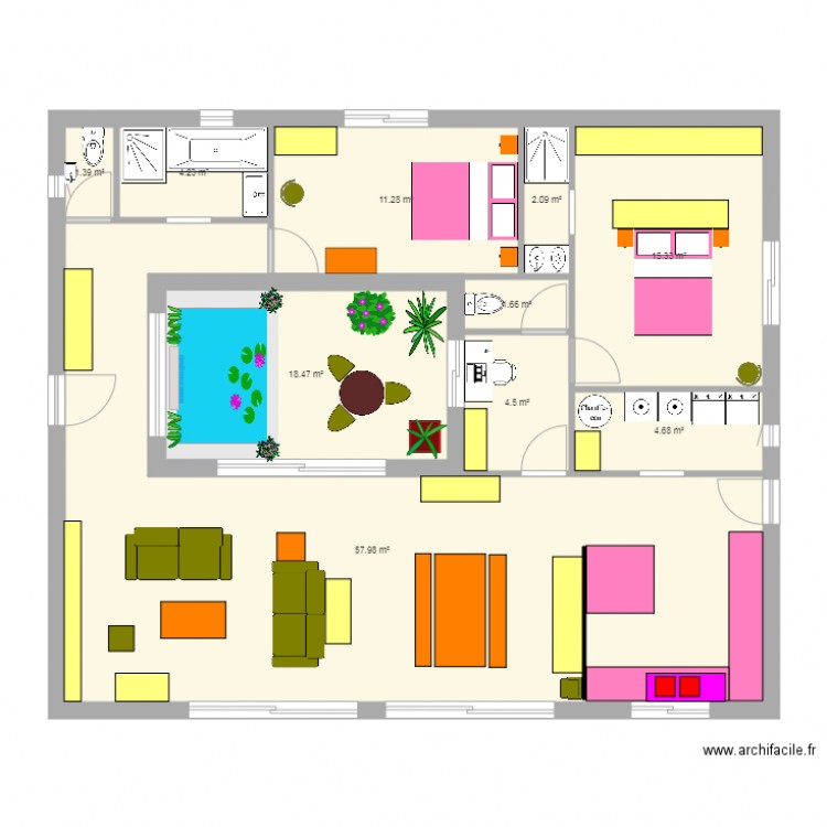 MAISON BOIS PATIO PM2. Plan de 0 pièce et 0 m2