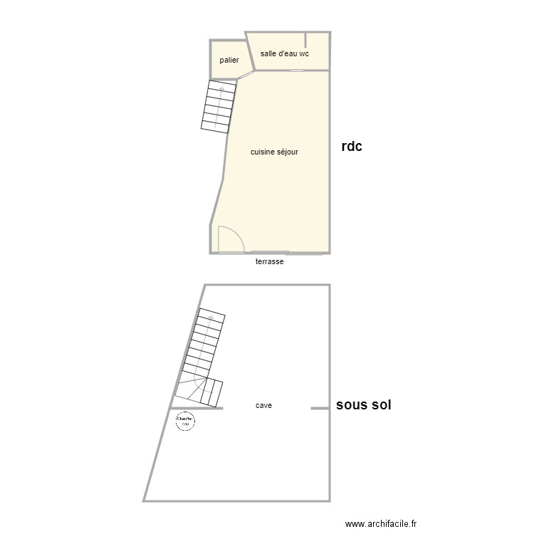 sci dpr ocean am 1137. Plan de 4 pièces et 53 m2