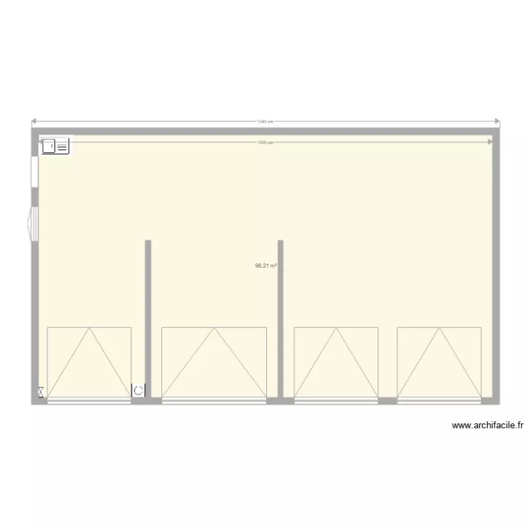 garage atelier. Plan de 
