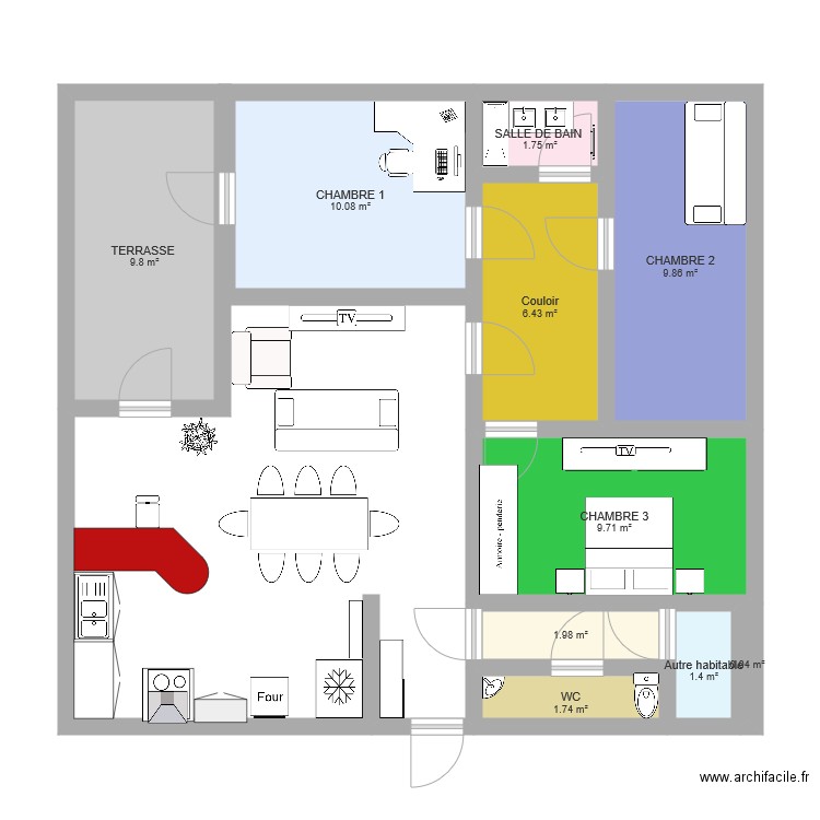 Appartement 4. Plan de 0 pièce et 0 m2
