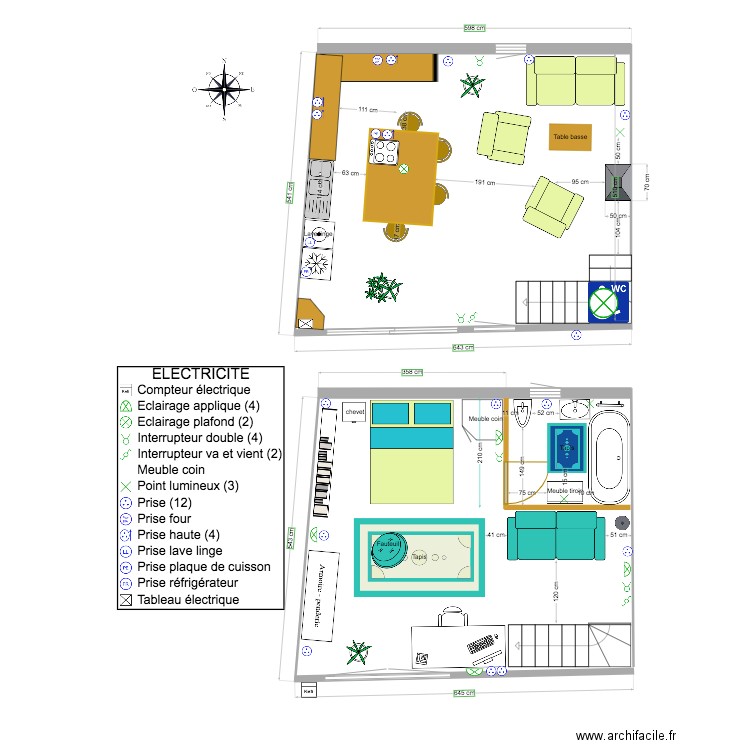 ÉLECTRICITÉ. Plan de 0 pièce et 0 m2