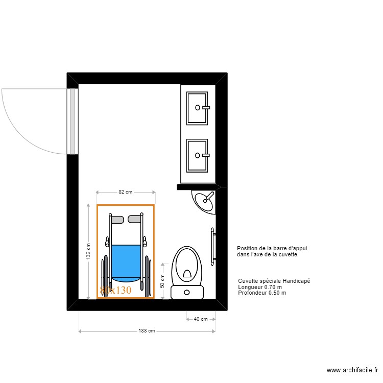 Griffon WC . Plan de 0 pièce et 0 m2
