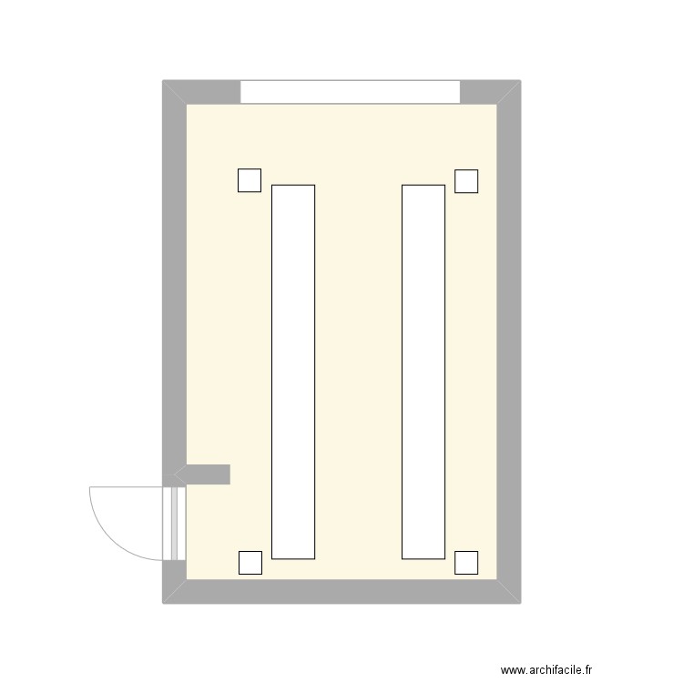 Garage. Plan de 1 pièce et 18 m2