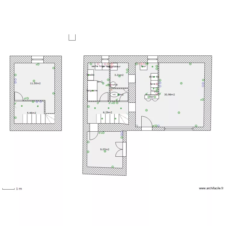 appart2 brut. Plan de 