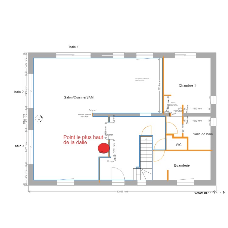 Point haut. Plan de 0 pièce et 0 m2