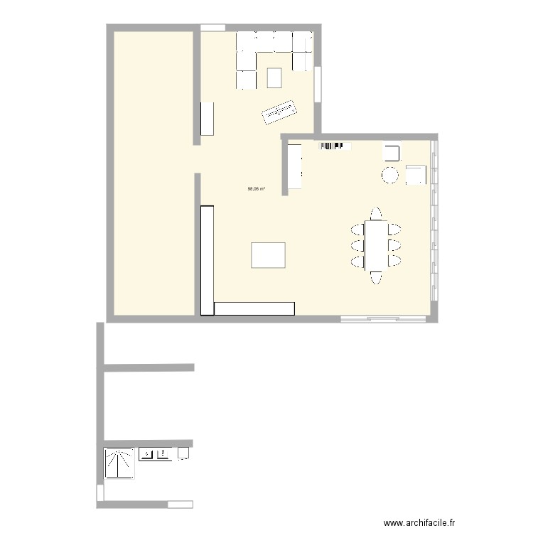 Maison Sept 2021. Plan de 1 pièce et 98 m2