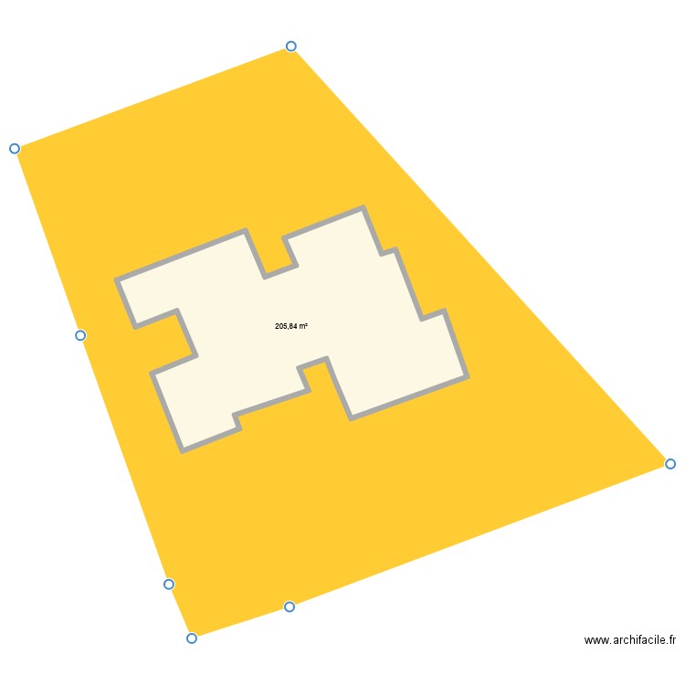 BLANC gignac. Plan de 1 pièce et 206 m2