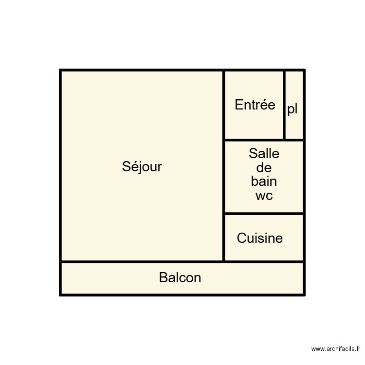 QUIMPER LANURIEN. Plan de 6 pièces et 14 m2