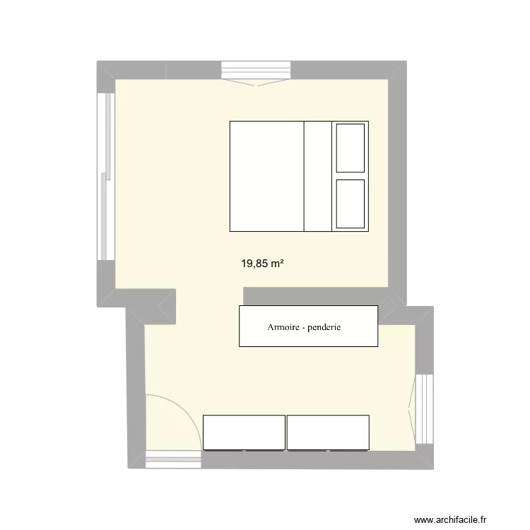 Arthur et Manon chambre. Plan de 