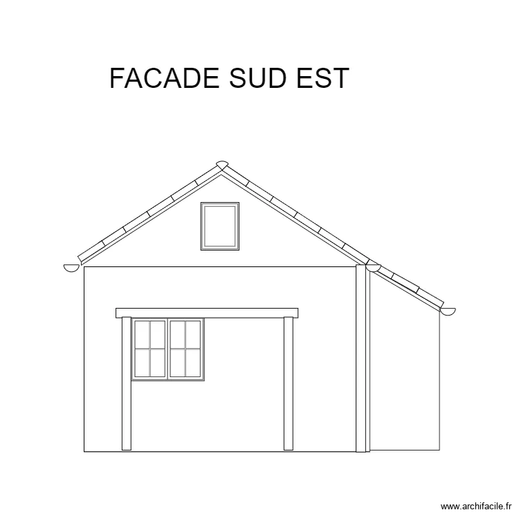 FACADE SUD EST. Plan de 